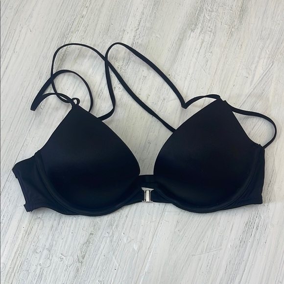 Victoria's Secret Very Sexy Push Up Front Clasp Black Underwire Push-Up Bra 34B - Picture 1 of 8